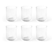 H&H, Set 6 Bicchieri Aura, bicchieri raffinati, bicchieri eleganti, bicchieri trasparenti, in vetro borosilicato, 43 cl, lavabili in lavastovglie