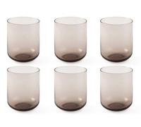 H&H, Set 6 Bicchieri, bicchieri colorati, collezione Nova, in vetro, colore vinaccia, lavabili in lavastoviglie, 34 cl