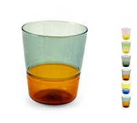 H&h set 6 bicchieri duo colori assortiti cl29