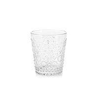 H&H Set 6 Bicchieri Garden in Vetro Lavorato Trasparente 35 cl - Eleganti, Resistenti e Lavabili in Lavastoviglie
