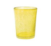 H&H Set 6 Bicchieri In Vetro Giada Bibita Cl46 Giallo