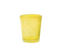 H&H Set 6 Bicchieri in Vetro Giada liquore cl5 Giallo
