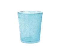 H&H set 6 bicchieri in vetro giada tavola cl28 azzurro