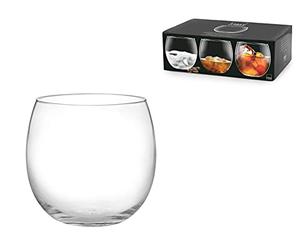 H&H set 6 bicchieri liquore in vetro trasparente, forma bombata con base stabile, 160 ml, ideali anche per dolci al cucchiaio e finger food