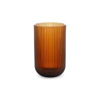 H&H, Set 6 Bicchieri Peony Amber, bicchieri rigati, bicchieri colorati, ambra, in vetro, 45 cl, lavabili in lavastoviglie