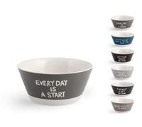 H&H Attitude Set 6 Mug, New Bone China, Colori Assortiti, cc385