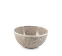 H&H Set 6 Ciotole in Stoneware Yucatan 18 cm - Colore Beige - Design Minimal con Effetto Reactive e Texture Materiche - Perfette per Zuppe, Insalate e Piatti Unici - Adatte anche alla Ristorazione