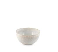 H&H Set 6 Ciotoline in Stoneware Yucatan 13,5 cm - Colore Bianco - Design Minimal con Effetto Reactive e Texture Materiche - Perfette per Zuppe, Snack e Dessert - Adatte anche alla Ristorazione