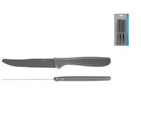 H&H Set 6 Coltelli Grigi, Mezza Lama Seghettata