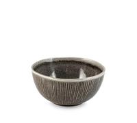 H&H Set 6 Coppe in Stoneware Yucatan 18 cm - Colore Marrone - Design Minimal con Effetto Reactive e Texture Materiche - Perfette per Zuppe, Insalate e Piatti Unici - Adatte anche alla Ristorazione