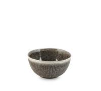 H&H Set 6 Coppette in Stoneware Yucatan 13,5 cm - Colore Marrone - Design Minimal con Effetto Reactive e Texture Materiche - Perfette per Snack, Dessert e Contorni - Adatte anche alla Ristorazione