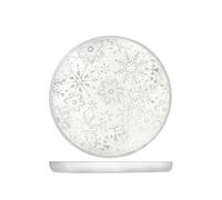 H&H Set 6 Piatti Astra - Ø28 cm - Piatti in Vetro Trasparente Eleganti e Resistenti - Ideali per Portate Principali e Presentazioni - Lavabili in Lavastoviglie
