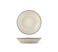 H&H Set 6 Piatti Fondi Antibes - Ø20 cm - Piatti in Porcellana Decorata Eleganti e Resistenti - Ideali per Zuppe, Minestre e Primi Piatti - Lavabili in Lavastoviglie e Microonde