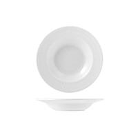 H&H Set 6 Piatti Fondi Dorique - Ø22 cm - Piatti in Porcellana Eleganti e Resistenti - Ideali per Zuppe, Minestre e Primi Piatti - Lavabili in Lavastoviglie e Microonde