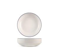 H&H, Set 6 Piatti Fondi Essence in Porcellana Blu Decorata, 20 cm - Eleganza e Praticità per Ogni Piatto
