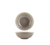 H&H Set 6 Piatti Fondi in Stoneware Yucatan 17 cm - Colore Beige - Design Minimal con Effetto Reactive e Texture Materiche - Perfetti per Zuppe, Pasta e Contorni - Adatti anche alla Ristorazione