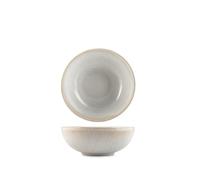 H&H Set 6 Piatti Fondi in Stoneware Yucatan 17 cm - Colore Bianco - Design Minimal con Effetto Reactive e Texture Materiche - Perfetti per Zuppe, Pasta e Contorni - Adatti anche alla Ristorazione