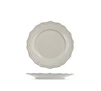 H&H Sinfonia Set 6 Piatti Frutta in Stoneware Avorio 23 cm, Ala Festonata Elegante, Ideali per Dessert, Frutta e Colazione, Lavastoviglie e Microonde