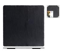 H&H Set 6 Piatti In Ardesia Quadro Cm35X0,5