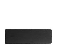 H&H Ardesia Set 6 Piatti Rettangolari, Nero, 42x15x0.5 cm