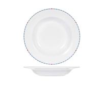 H&H Set 6 Piatti In Porcellana Astrid Tavola Fondo Cm22,5