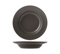 H&H Set 6 Piatti In Stoneware Quebec Marron Fondo 23