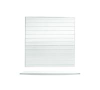 H&H Set 6 Piatti In Vetro Quadrati Striped Cm25X25