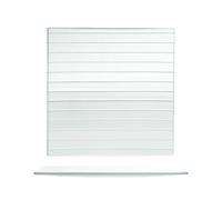 H&H Set 6 Piatti In Vetro Quadrati Striped Cm30X30