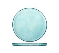 H&H Set 6 Piatti Piani Seashell Wall In Vetro Cm 28