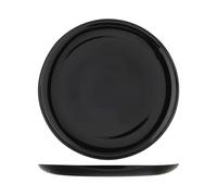H&H Confezione 6 Piatti Pizza Premiere Vetro Opale, Nero, Cm 32 - 4914600