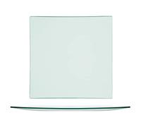 H&H Set 6 Piatti, Vetro Satinato, 30x30cm