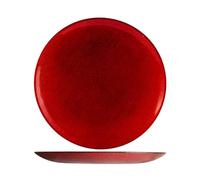 H&h set 6 sottopiatti charme red glitter cm 32