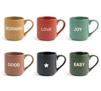 H&H Mix&Match Set 6 Tazze Caffè, New Bone China, cc210