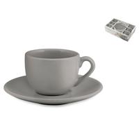 H&h Set 6 Tazze Caffe Con Piattino Ceramica Adeline Grigio 10