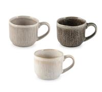 H&H Set 6 Tazzine da Caffè in Stoneware Yucatan 200 cc - Colori Assortiti - Design Minimal - Perfette per Caffè, Espresso e Bevande Calde - Adatte anche alla Ristorazione
