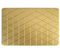 H&H Set 6 Tovagliette in Abs e Alluminio Colore Oro 43x28cm