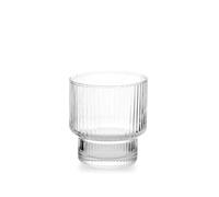 H+H Bicchieri Bliss in vetro rigato trasparente 32 cl Confezione 6 lavabili in lavastoviglie