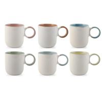H&h set 6 mug atelier colori assortiti cc 350