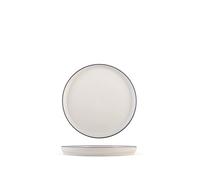 H&H, Set di 6 Piatti Essence da Pane, 20 cm - Elegante Porcellana Bianca, Perfetti per Pane, Antipasti e Colazioni