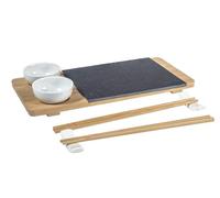 H&h sushi box 10 pezzi in sushi ardesia e bambu' 14x30cm