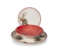 2x H&H Servizi 18 pezzi tavola Red Berries in stoneware decorato