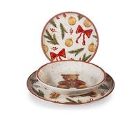 2x H&H Servizi 18 pezzi tavola Teddy Hugs in stoneware decorato