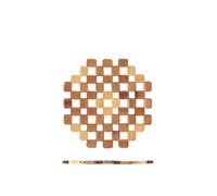 12x H&H Sottopentole in legno naturale di bambù colorato forma ottagonale cm