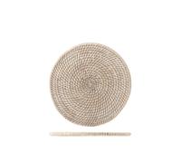 H&H Sotto pentola in rattan sbiancato tonda cm 22