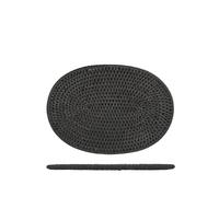 H&H Sottopentola in rattan nero ovale cm. 24x17,5