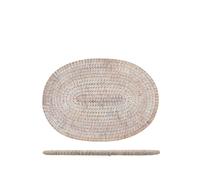 H&H Sottopentola in rattan sbiancato ovale cm. 24x17,5