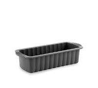 H&H Stampo Plumcake in Silicone Grigio, 28x11xH7cm, Stampo Torte, Flessibile, Antiaderente, Resiste ad Alte e Basse Temperature