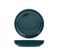 H&H Stoccolma Set 12 Piatti Fondi, Stoneware, Blu, 22cm