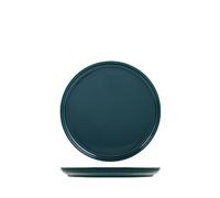 H&H Stoccolma Set 12 Piatti Frutta, Stoneware, Blu, 22cm