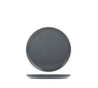 H&H Stoccolma Set 12 Piatti Frutta, Stoneware, Grigio, 22cm